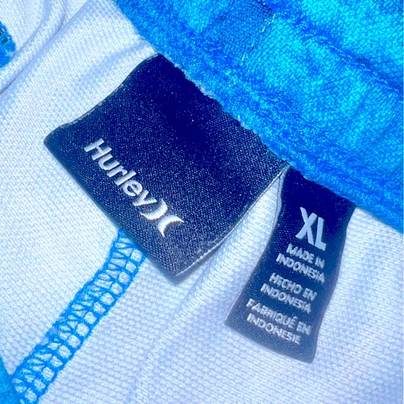 Boys Hurley Nike Dry Fit Blue Tie Dye Drawstring Shorts - Picture 3 of 10